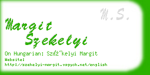 margit szekelyi business card